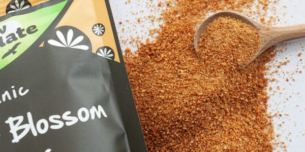 Photo of coconut sugar blossom packet with product spilling out