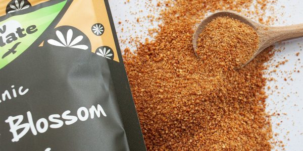 Photo of coconut sugar blossom packet with product spilling out
